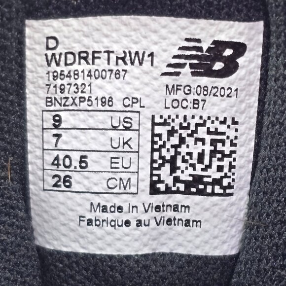 New Balance DRFT Women’s Athletic Running Shoes Size 9 White Purple WDRFTRW1 - Picture 9 of 9